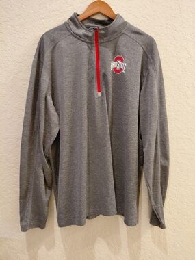 The Ohio State Buckeyes XXL Gray Pullover Sweatshirt Red Logo NWOT